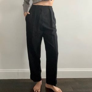 Yves Saint Laurent black wool trousers
